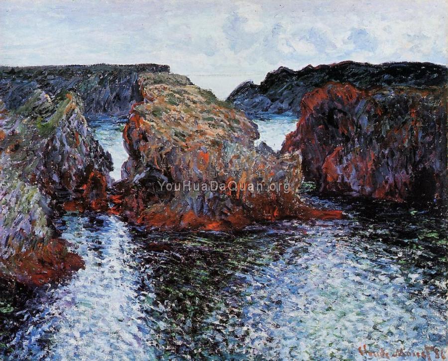 Belle-Ile, Rocks at Port-Goulphar - 克劳德·莫奈